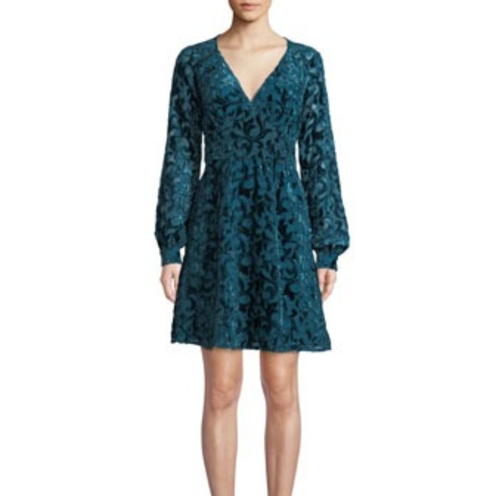 Velvet Teal Michael by Michael Kors Ragland Sleeve Dress M